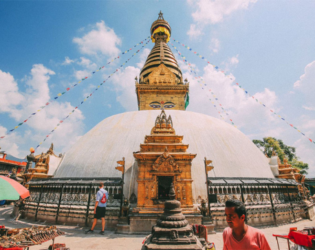Renovation of Swayambhunath temple’s pinnacle begins