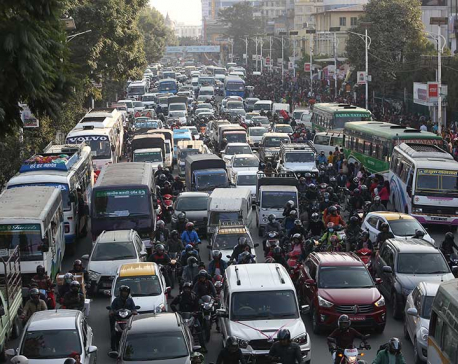 Kathmandu's Traffic Chaos: Vehicles stuck in major road sections
