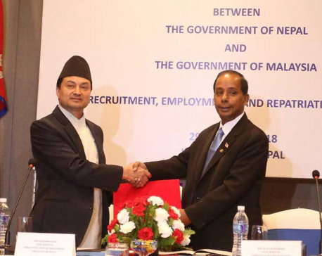 Nepal, Malaysia ink bilateral labor deal