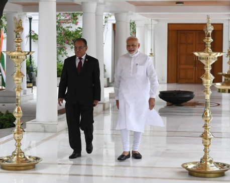 Chairman Dahal, Indian PM Modi meet in New Delhi