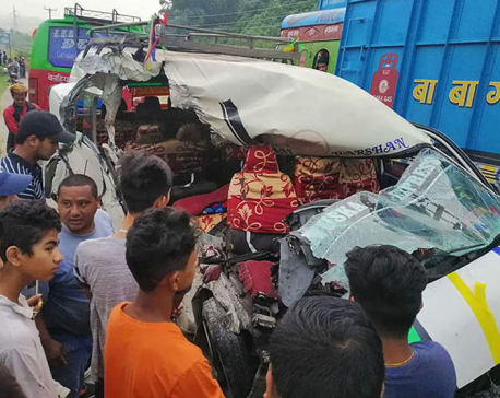 Two died, eight injured in Tanahu vehicular collision