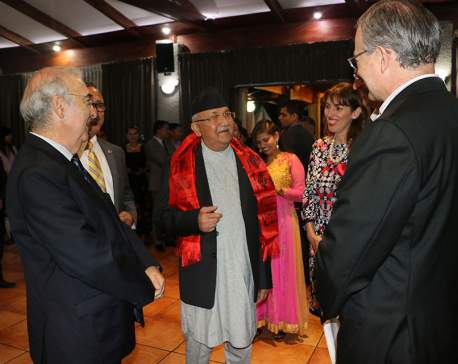 PM Oli attends banquet