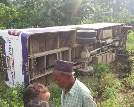 6 injured, 2 critically in Tikapur bus accident