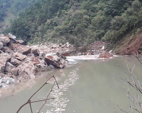 Woman crossing Baglung's landslide crushed by boulder