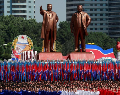 North Korea military parade features floats and flowers, not missiles (with photos)