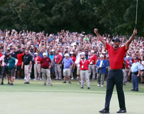 Tiger Woods wins first golf tournament since four back surgeries