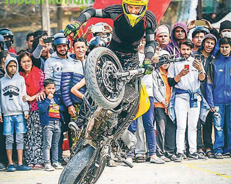 Bike stunt craze in Bhaktapur