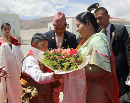 President Bhandari in Lhasa
