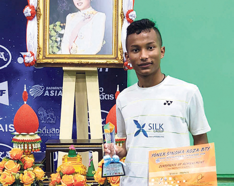 Prince Dahal finishes as runner-up in Yonex Junior Int’l