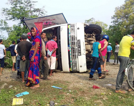 Three killed, 31 injured in Sarlahi bus mishap carrying Joshi Hydropower staffers