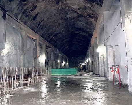 Penstock pipe installation in lower vertical shaft from May 5