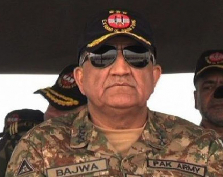 Pakistan army chief says military will "go to any extent" to support Kashmir cause