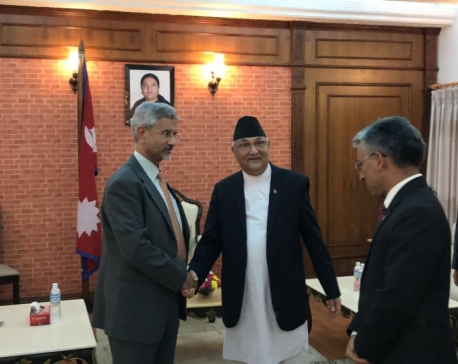 In photos: Indian MEA calls on PM Oli