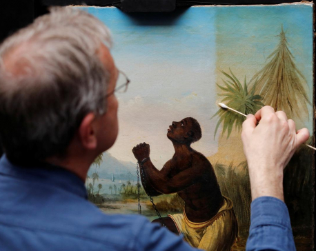 British conservationists work to restore acclaimed slavery painting