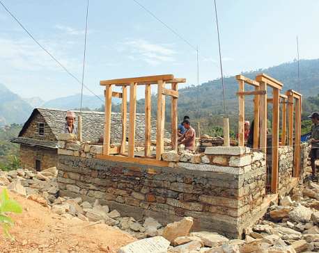 Reconstruction in northern Gorkha halted for a week