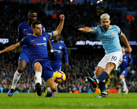 Man City hit Chelsea for six as Aguero grabs hat-trick