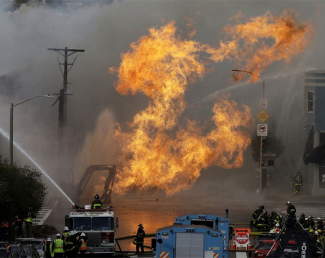 San Francisco gas explosion shoots fire that burns buildings