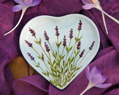 How about lavender instead of red for Valentine home setting