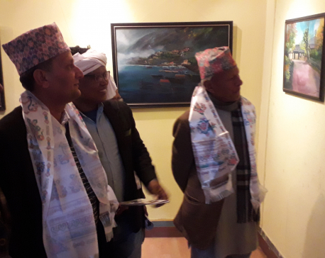 Nepali landscape and scenarios on exhibition