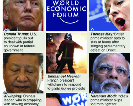 Infographics: Davos no-shows reflect world in crisis