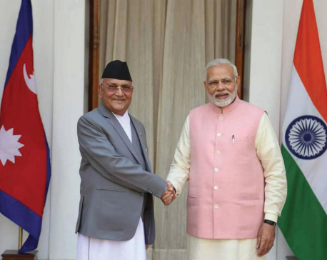 PM Oli and his Indian counterpart Modi hold telephone conversation