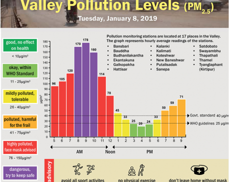 Valley Pollution Index for January 8, 2019