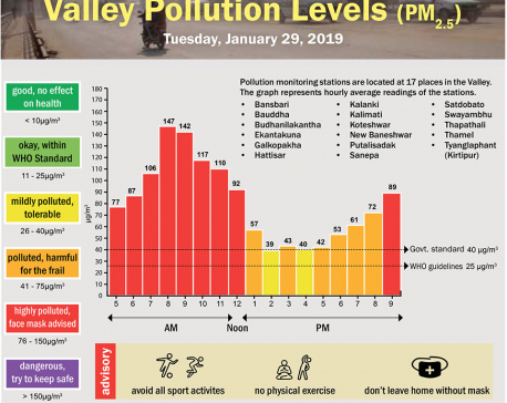 Valley Pollution Index for Jan 29, 2019