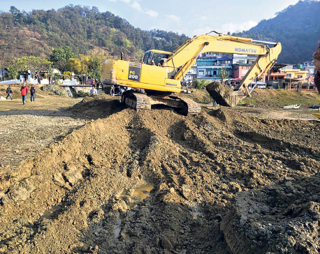 Soil excavation starts for Fewa conservation