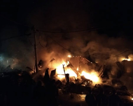 Massive fire destroys nine shops in Dadeldhura