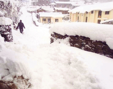Heavy snowfall in mountain districts