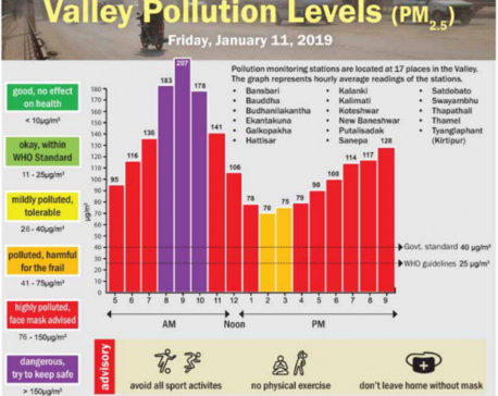 Valley Pollution Index for January 11, 2018
