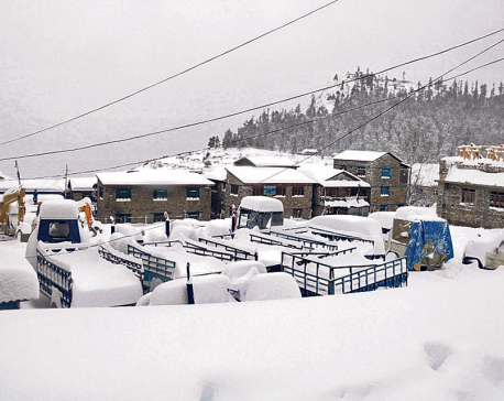 Snowfall affects life in mountain districts
