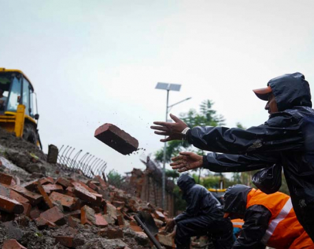 IN PICTURES: Eastern wall of Singha Durbar collapses