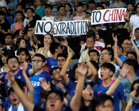 Hong Kong anti-government protests spill into Manchester City game