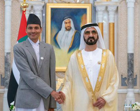 Ambassador Dhakal presents credentials to Vice President of UAE