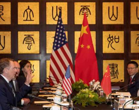 U.S., China meet for trade talks as Trump talks tough