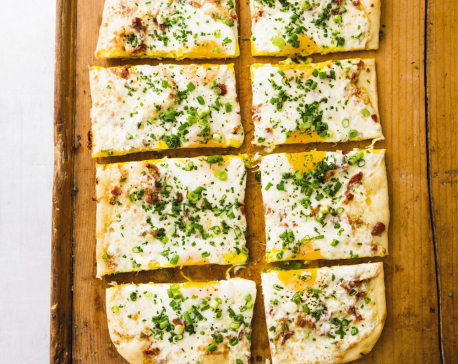 Breakfast pizza makes an ideal dish for a brunch crowd