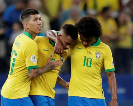 Classy Brazil crush Peru to reach Copa last eight