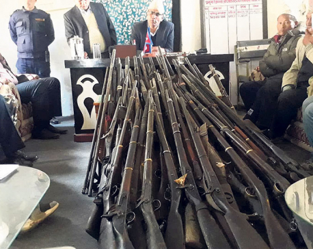 More locals submit illegal weapons in Rukum