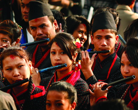 Newar people observing Sithi Nakha festival today