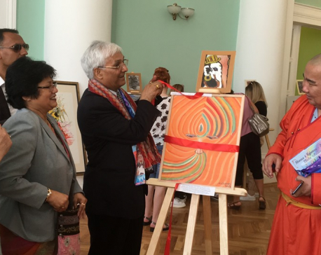 Sushma’s art exhibition in Moscow