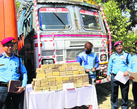 Indian truck driver held with 164 kg hashish