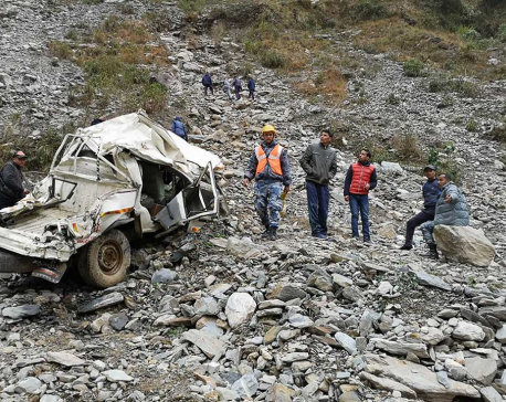 11 killed in Darchula jeep accident after driver drives through a restricted cliff