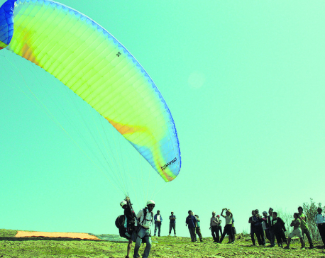 Tanahu's Byas Municipality tests paragliding flights