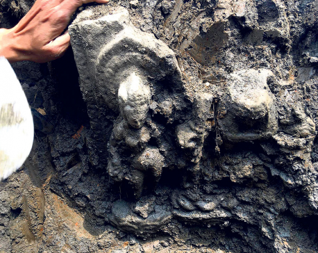 Vishnu-Laxmi statue dug up in Kirtipur could be from Lichchhavi era