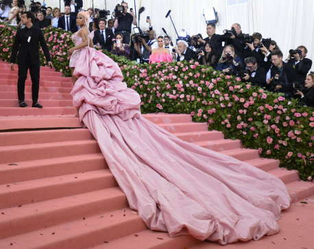 Nicki Minaj flaunts short pink Prabal Gurung dress at wild Met Gala