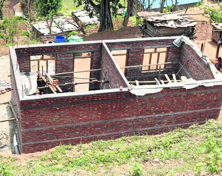 Most reconstructed houses in Dhading hardly usable