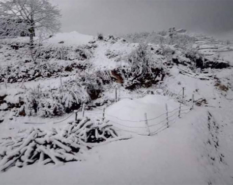 Normal life hit as Jajarkot receives heavy snowfall