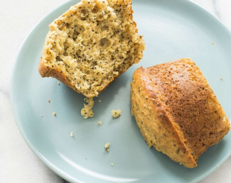 Poppy seed muffins with rich, full flavor - and less sugar