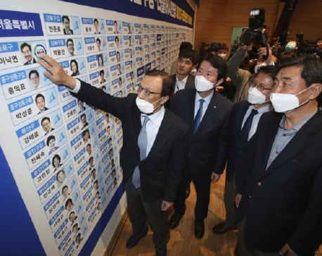 South Korean ruling party wins vote held amid virus fears